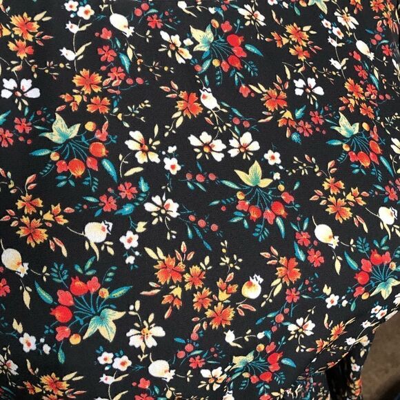 J. Crew Mercantile Dress Womens 0 Floral Long Sleeve Elastic Waist Tulip Hem - Picture 4 of 8